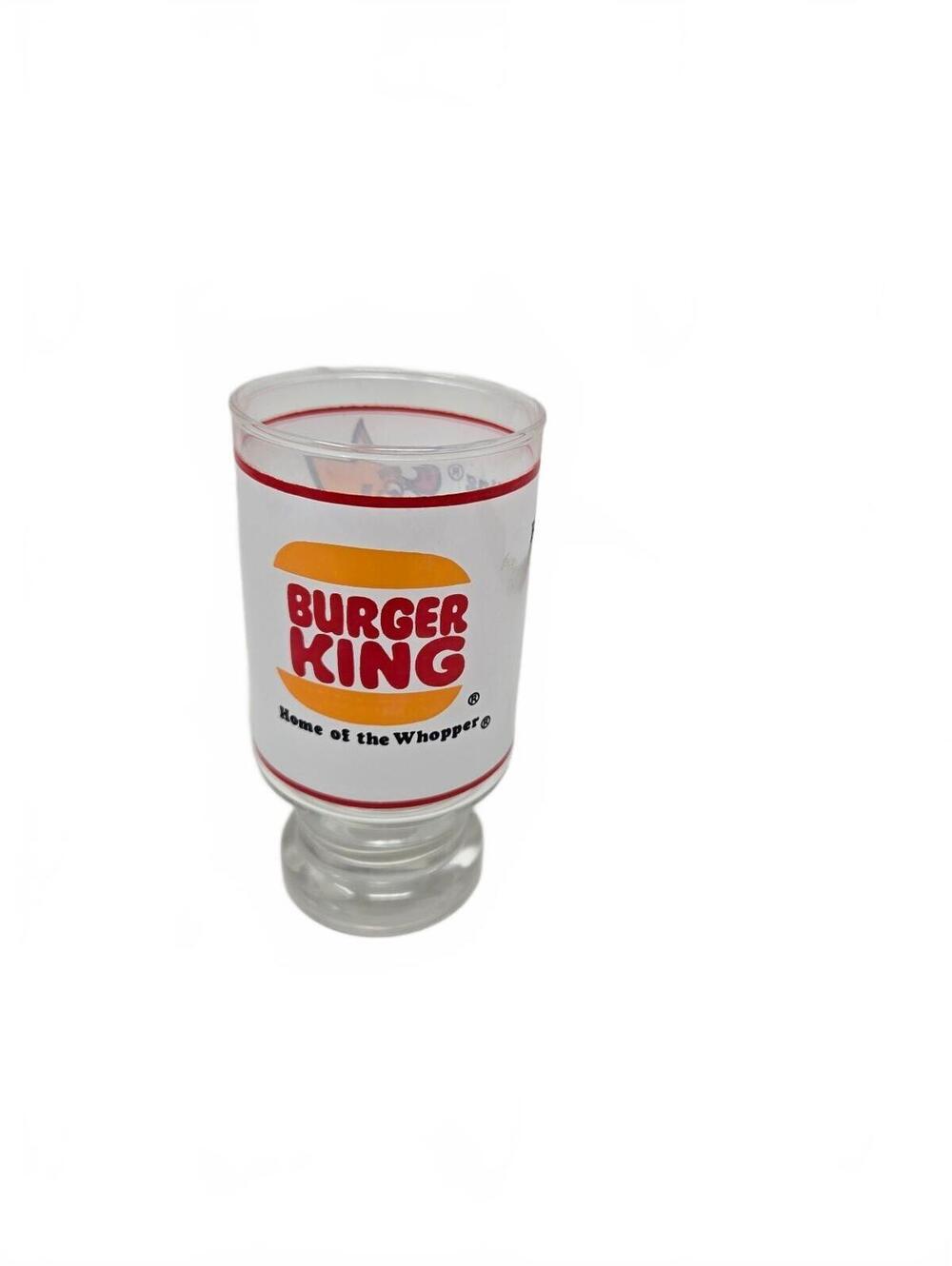 Burger King character drinking glass